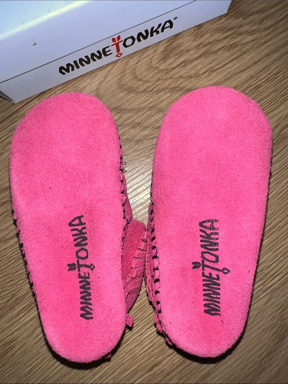 Authentic New in Box, Minnetonka Infant’s Riley Bootie Hot Pink